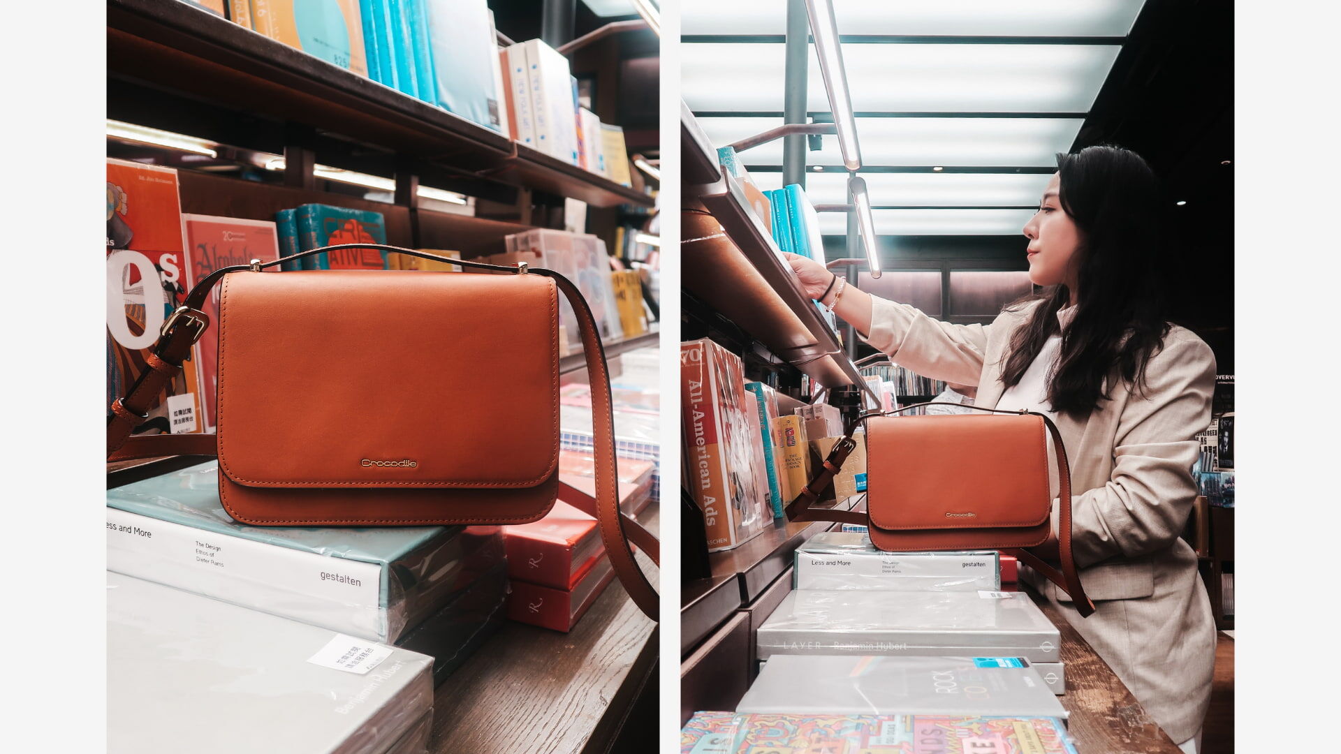 Crocodile 義大利植鞣革側背包 植鞣革側背包日常穿搭